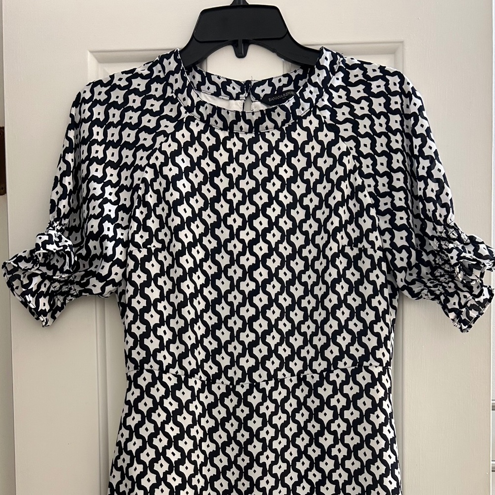 Banana Republic black & white dress